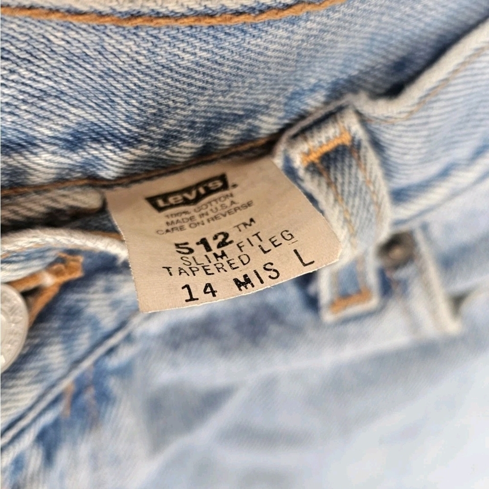 Levis 512 Misses 14 Slim Fit Tapered Leg Jeans Light Wash Pants Read Description - Picture 6 of 16